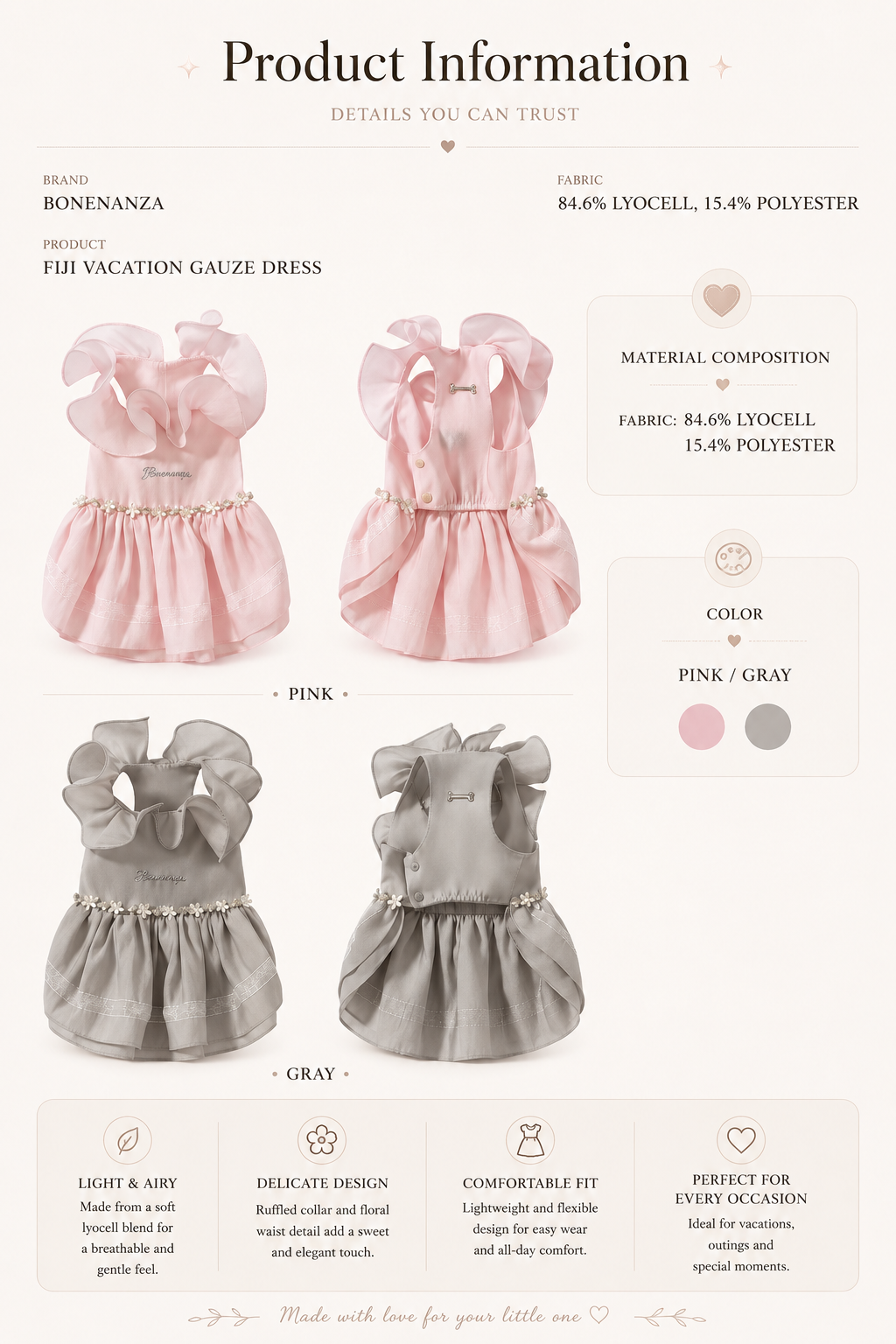 Fiji Vacation Gauze Dress
