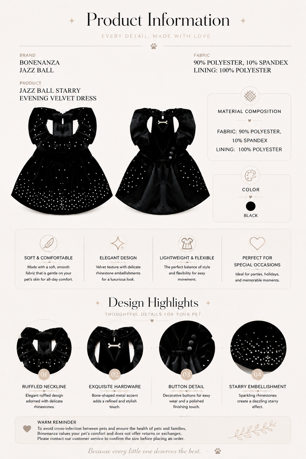 Starry Evening Velvet Dress