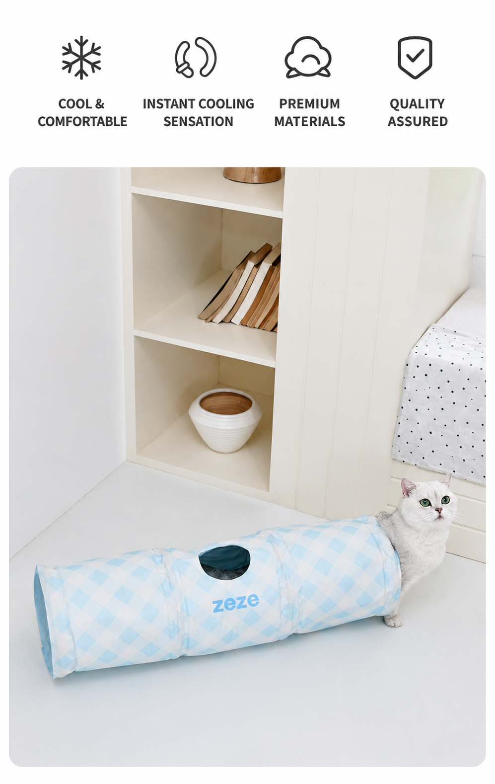 2-in-1 Cooling Tunnel Pet Mat
