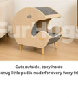 FurHugs PacPod – Cozy Retro-Inspired Cat & Dog Nest