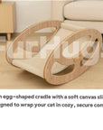FurHugs EggNest – Ergonomic Canvas Cradle for Cats & Small Dogs