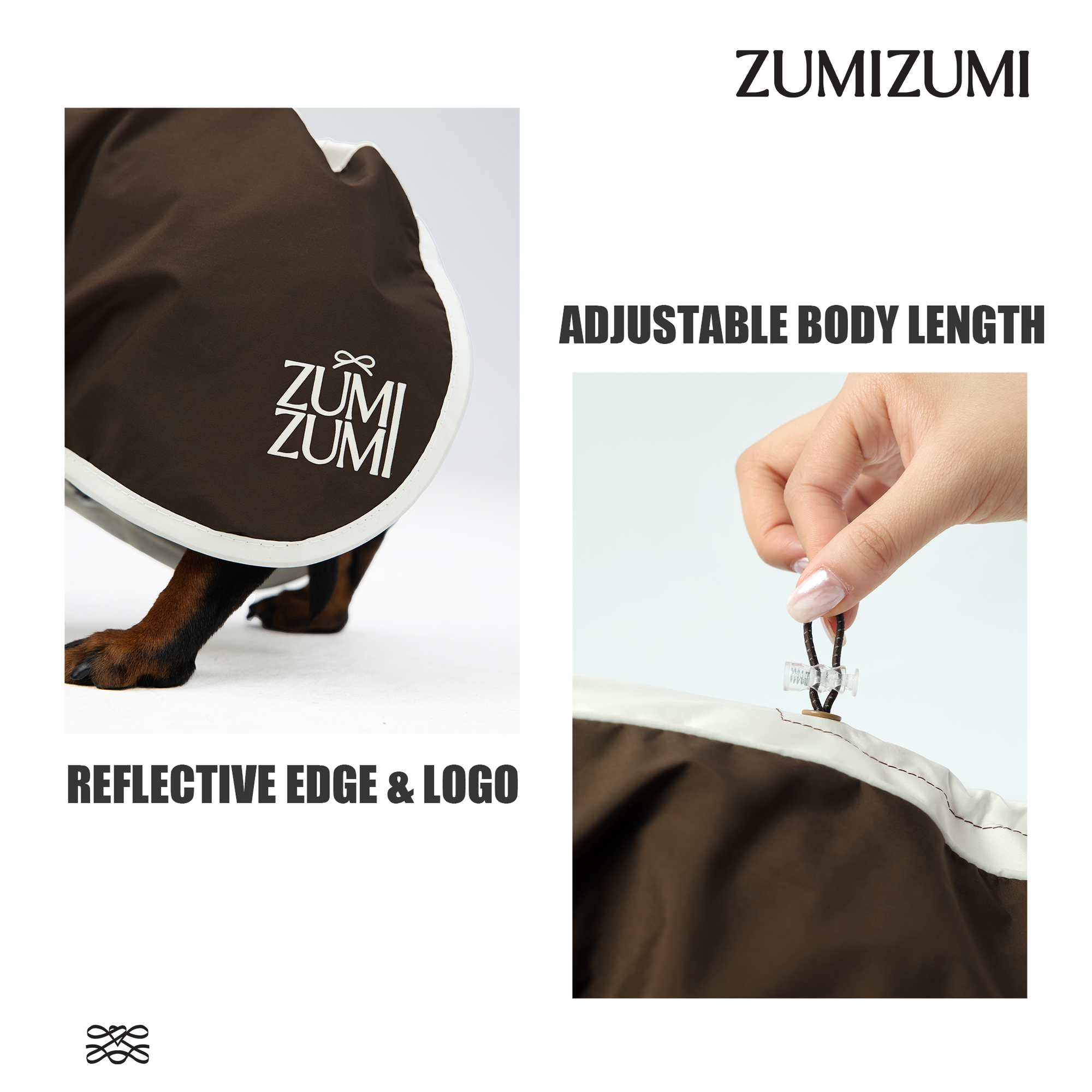 Heath Waterproof Shell Jacket -- Brown &amp; White